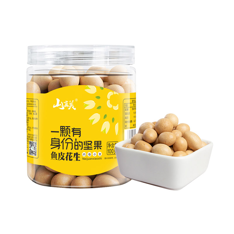 山真美山真美魚皮花生100g（新罐裝）